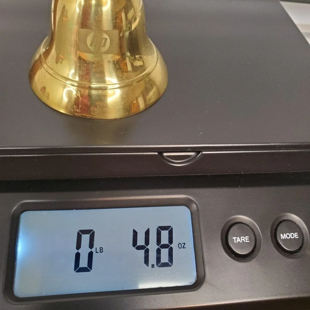 Hewlett-Packard‎ Etched HP Invent Brass Anchor Desk Bell Technology Advertising